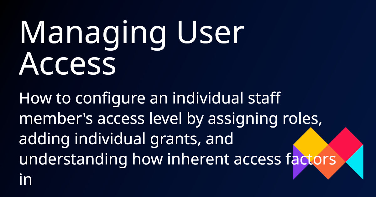 Managing User Access | Mosaic